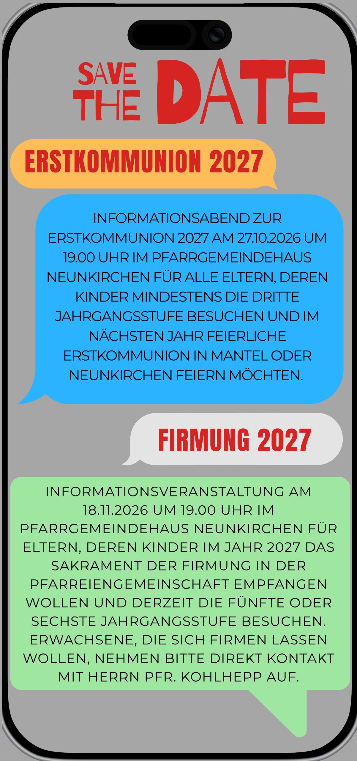 Rot Pink Illustrativ Modern WhatsApp Save the Date Geburtstag